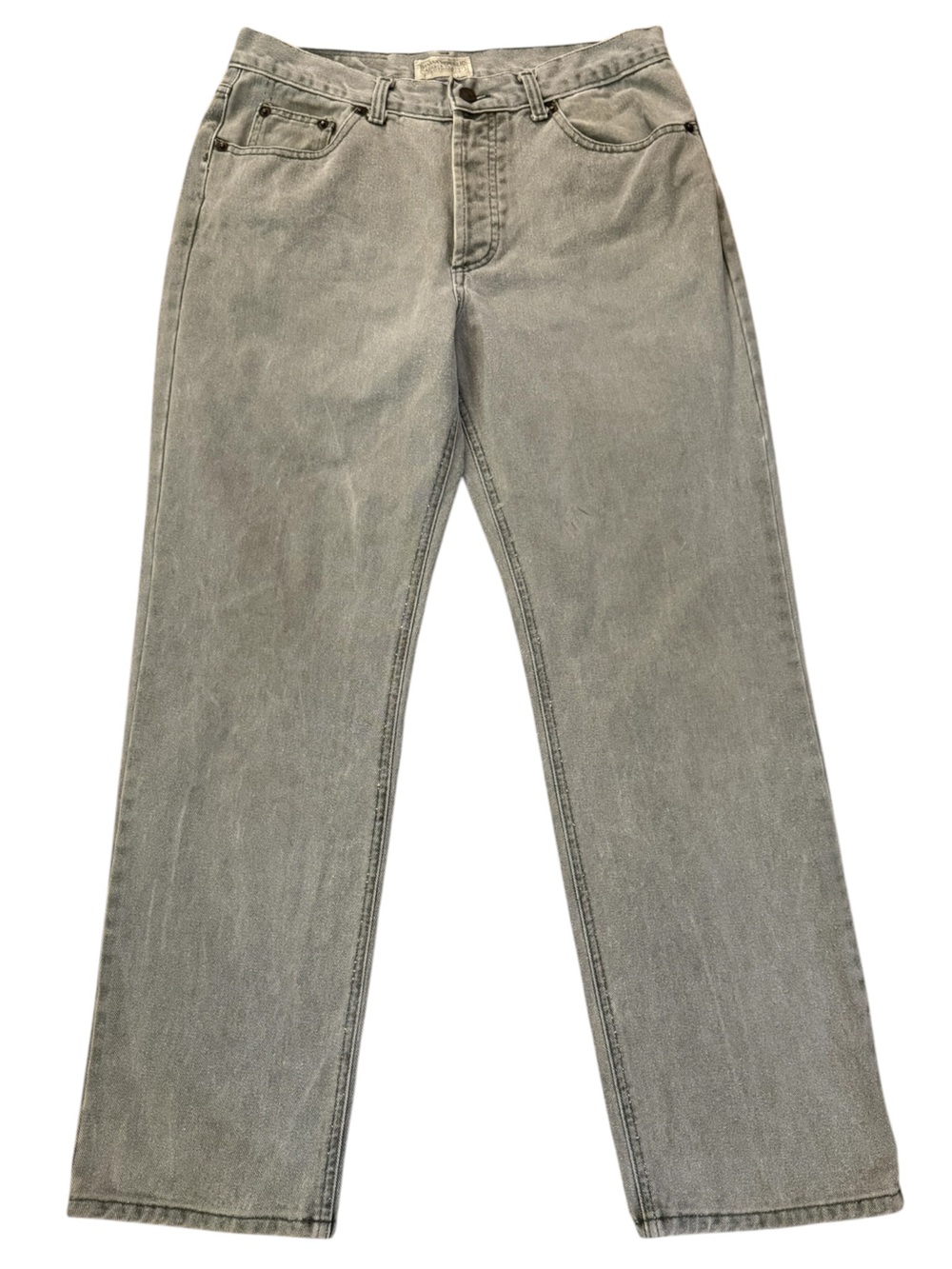 VTG 80s Banana Republic Safari & Travel Jeans Gray Button Fly 34x32 Fits 31x30